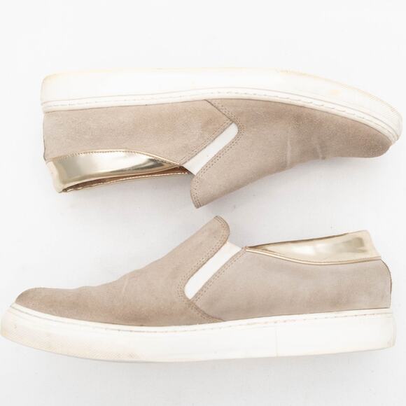 Maiden Lane Tan Suede Slip-On Sneakers Size 38 US 7.5 - Picture 5 of 11
